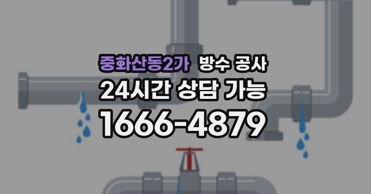 중화산동2가 누수탐지