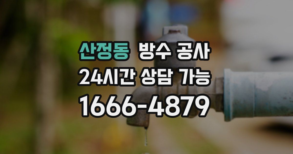 산정동 누수탐지