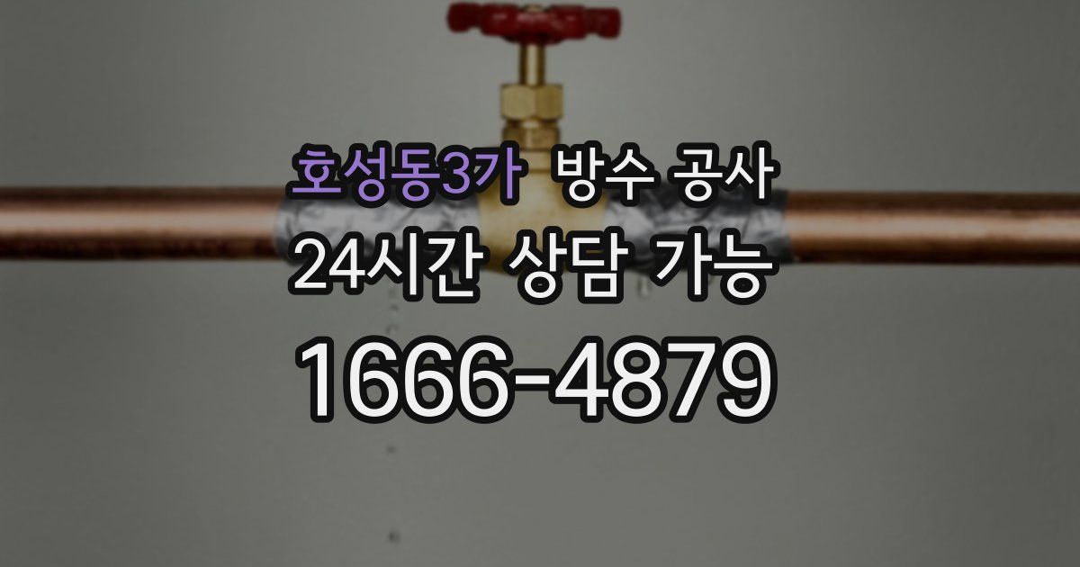 호성동3가 누수탐지