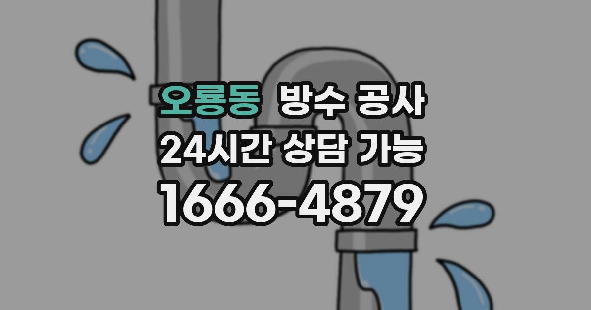 오룡동 누수탐지