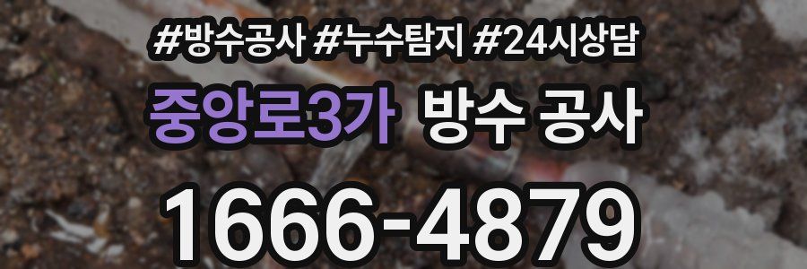 중앙로3가 방수 공사