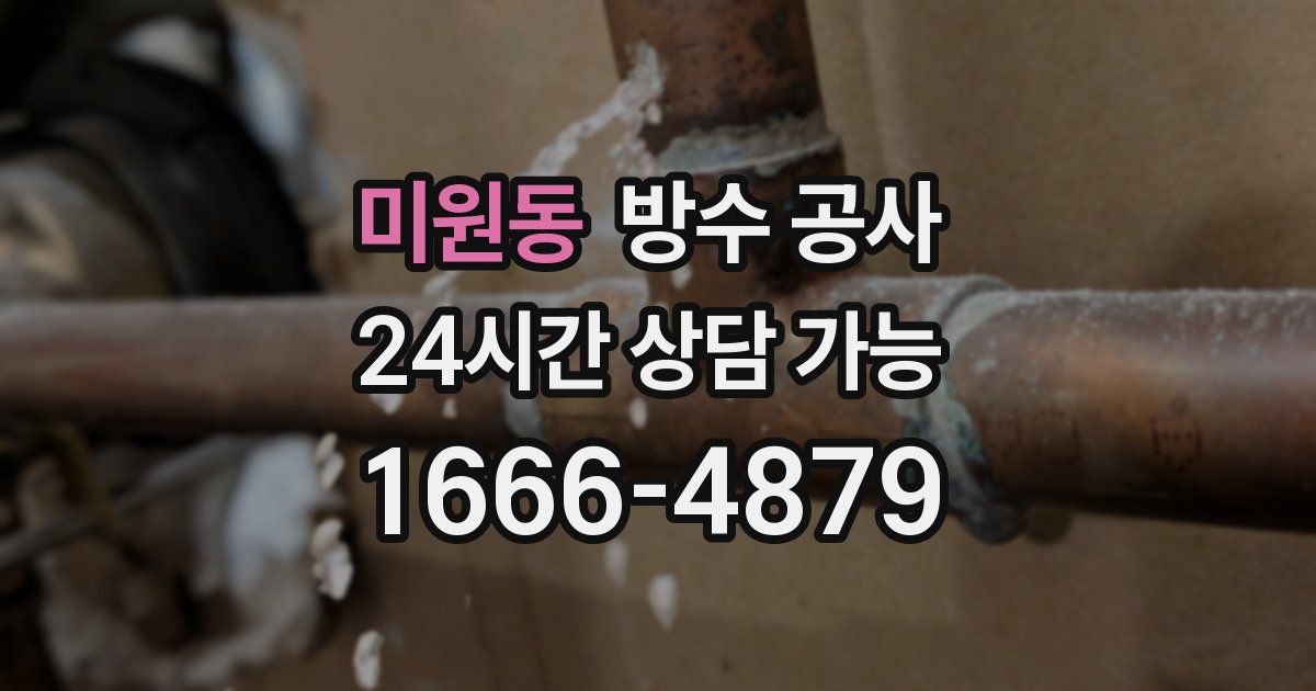 미원동 누수탐지