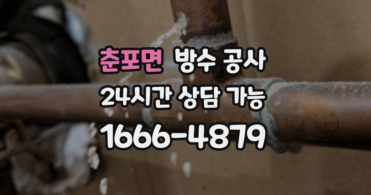 춘포면 누수탐지