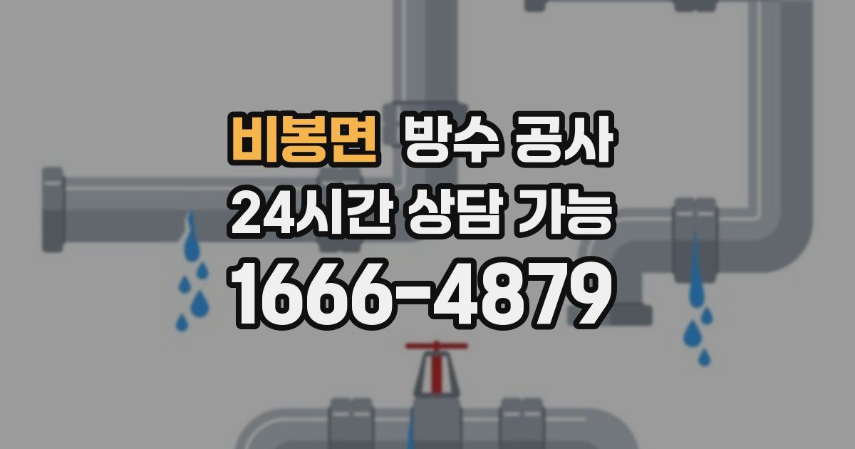 비봉면 누수탐지