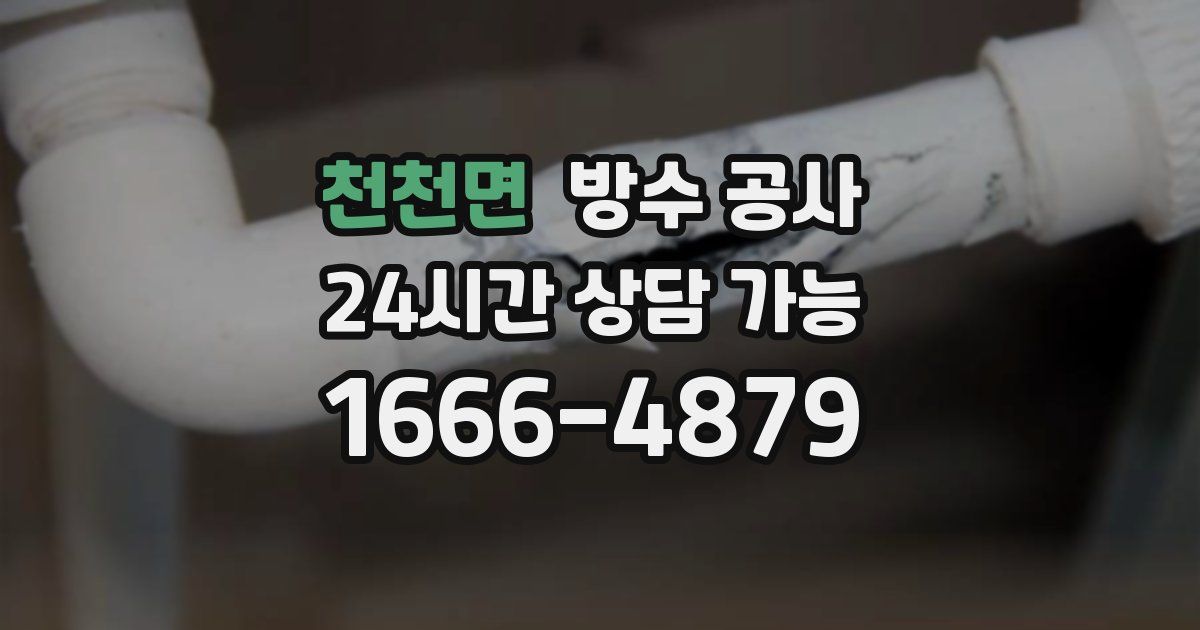 천천면 누수탐지