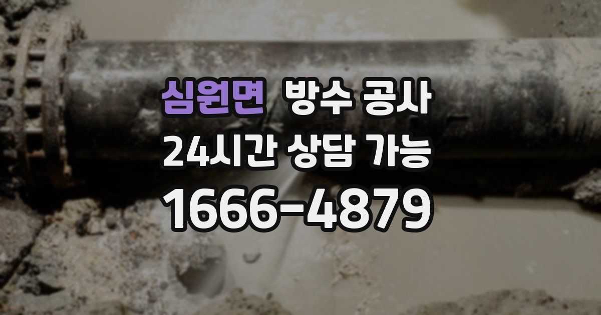 심원면 누수탐지