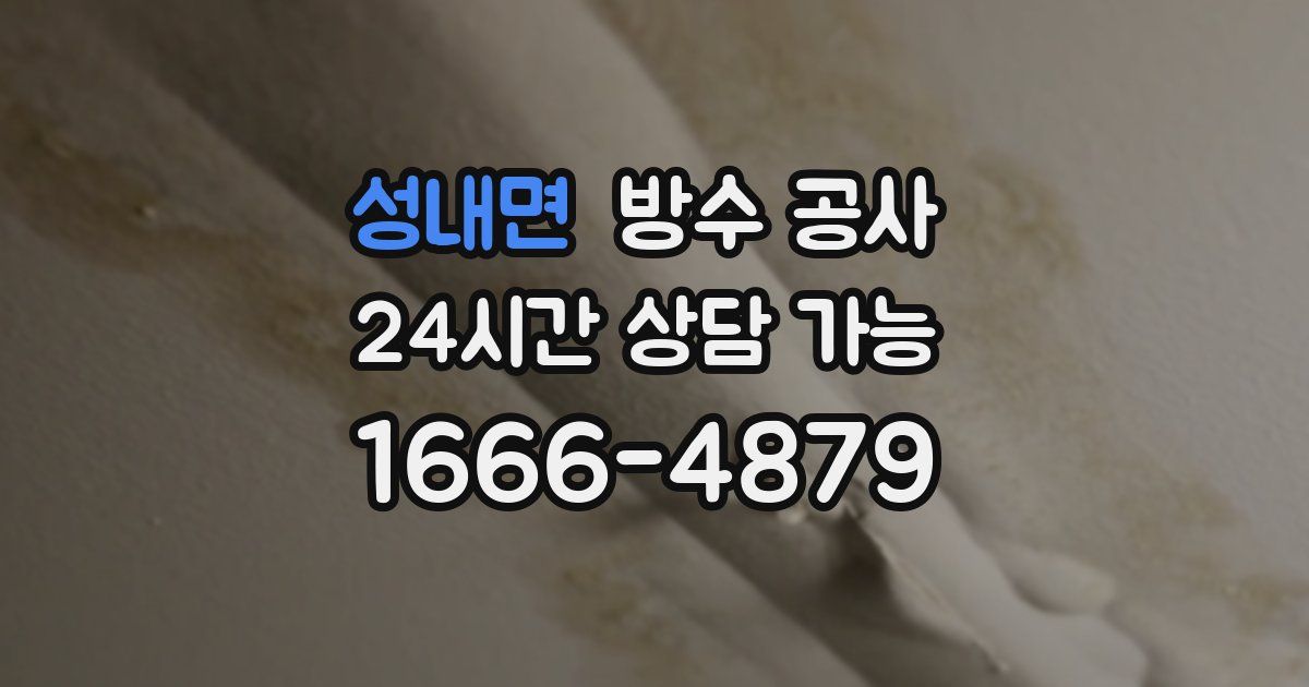 성내면 누수탐지