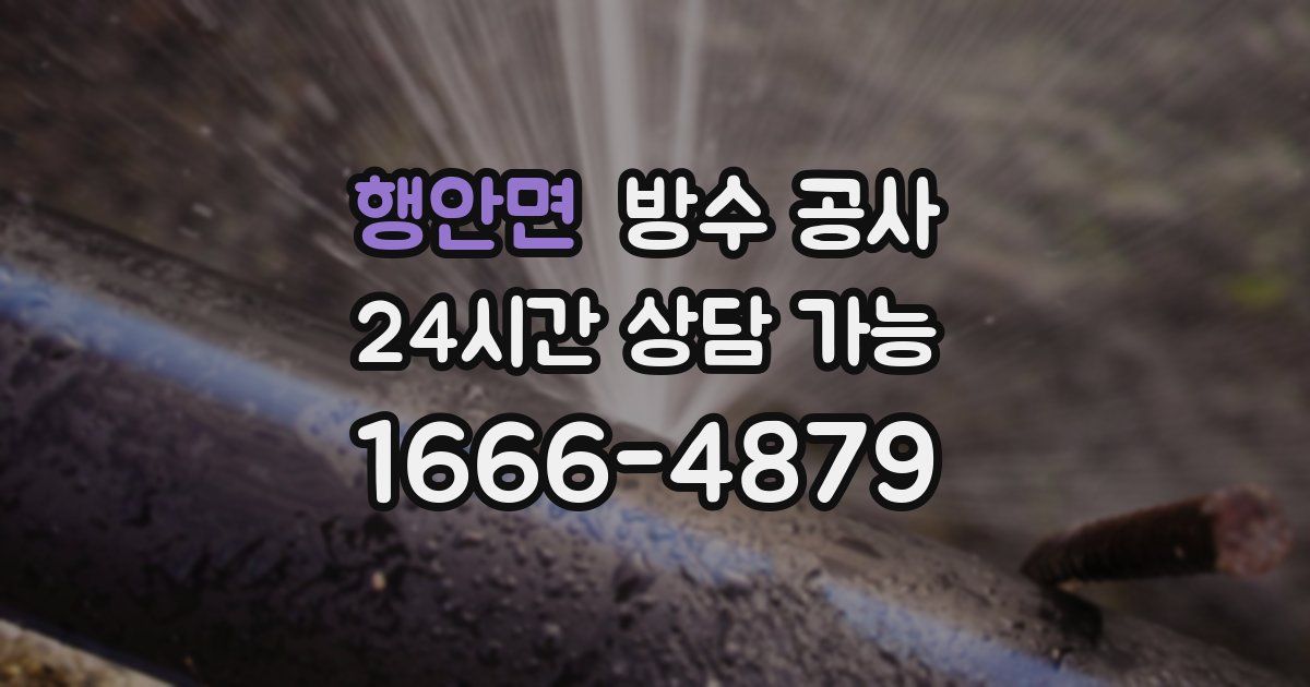 행안면 누수탐지