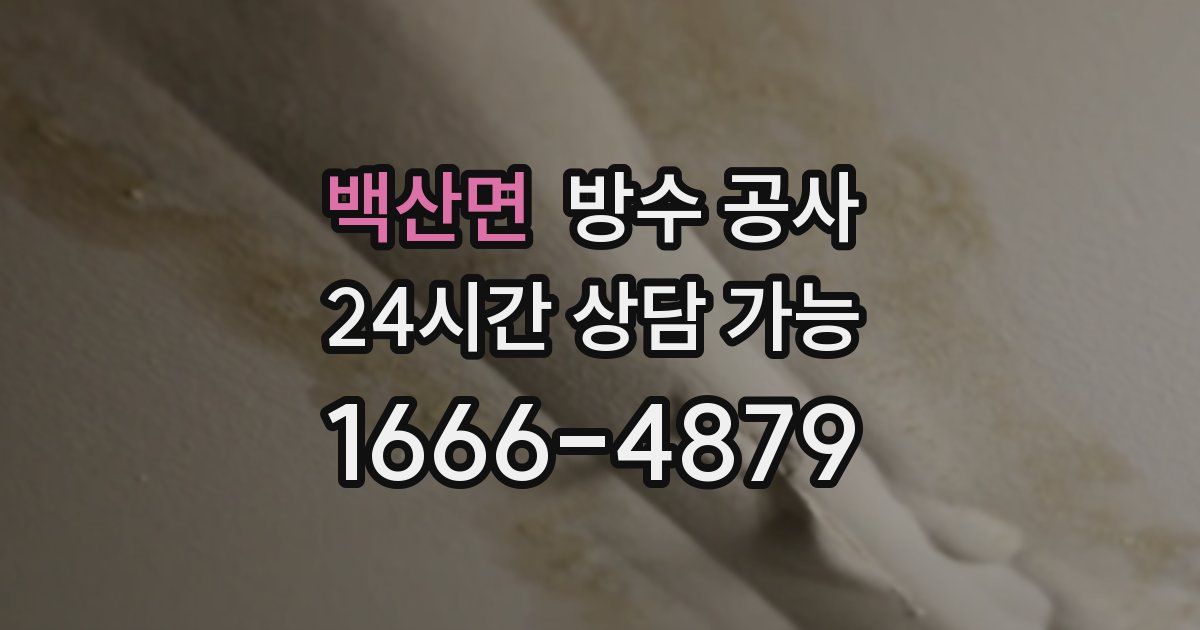 백산면 누수탐지