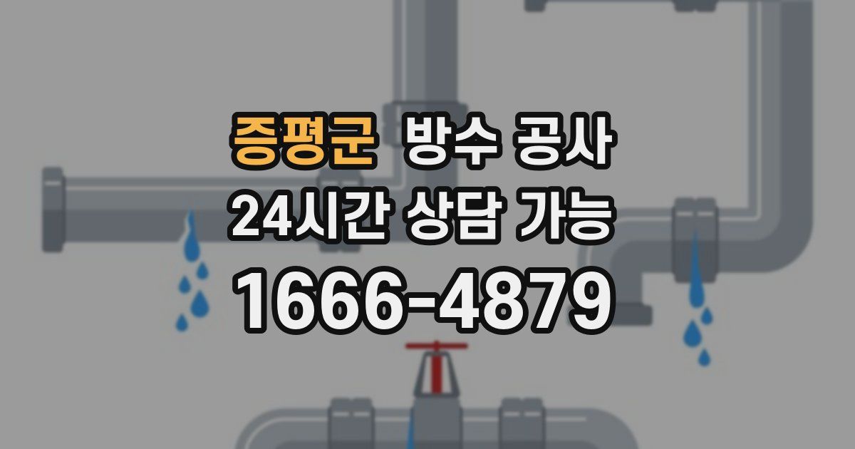 증평군 누수탐지