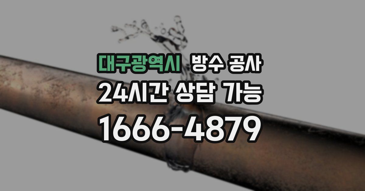 대구광역시 누수탐지