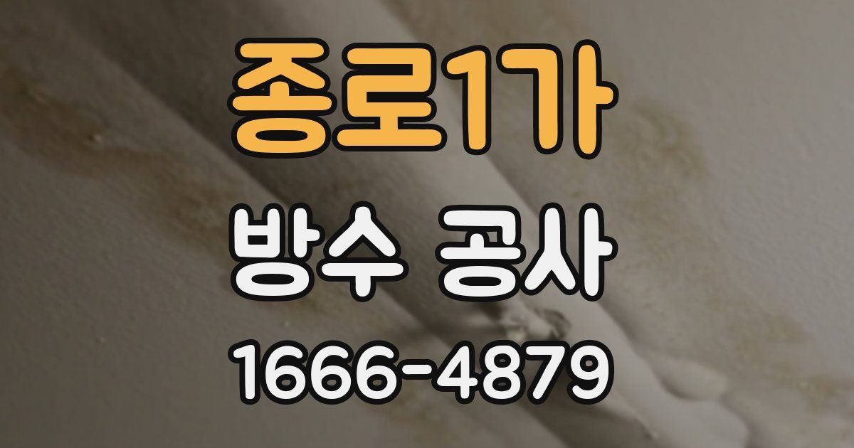 종로1가 방수 공사
