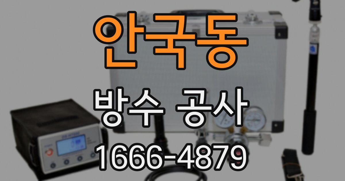 안국동 방수 공사