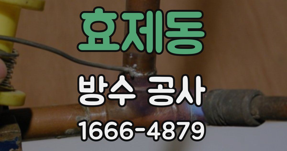 효제동 방수 공사