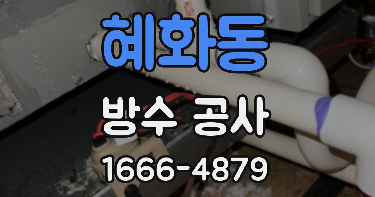 혜화동 방수 공사