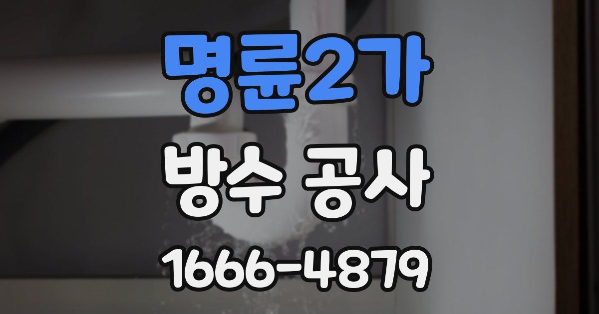명륜2가 방수 공사
