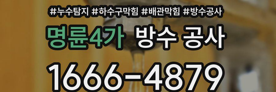 명륜4가 방수 공사