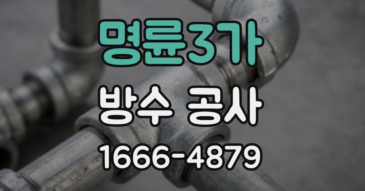 명륜3가 방수 공사
