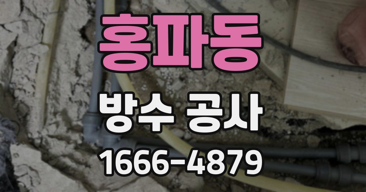 홍파동 방수 공사