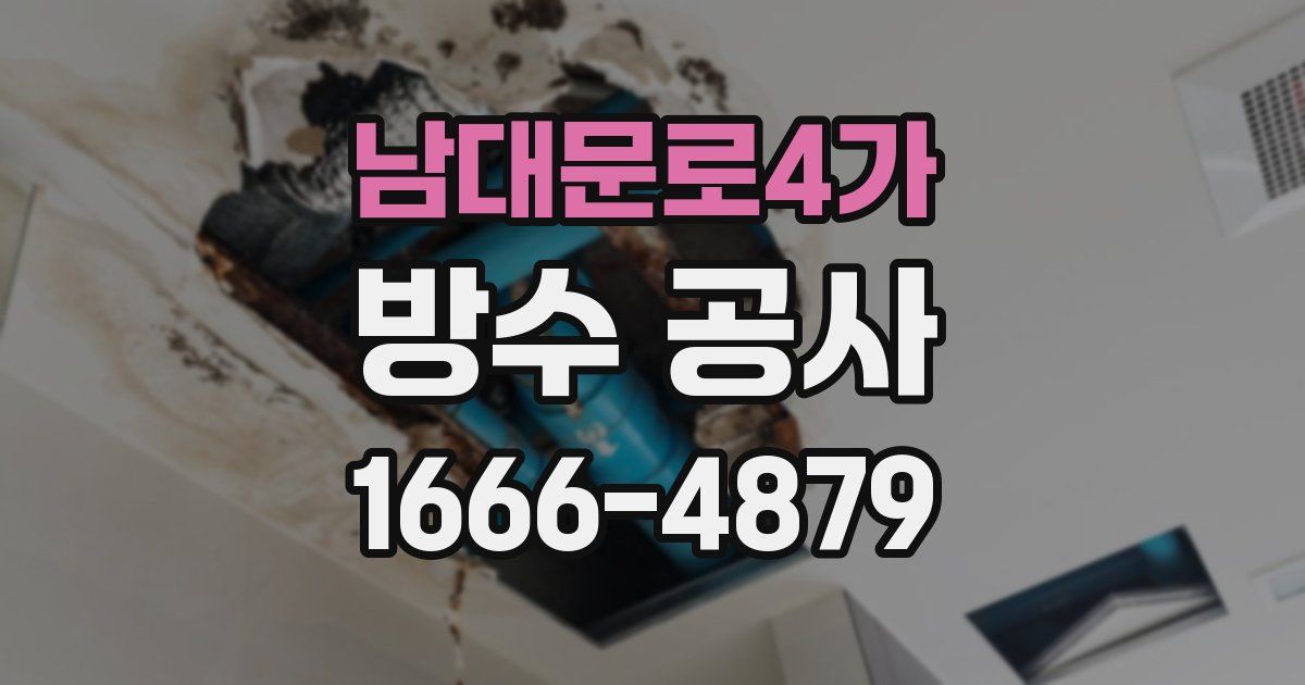 남대문로4가 방수 공사