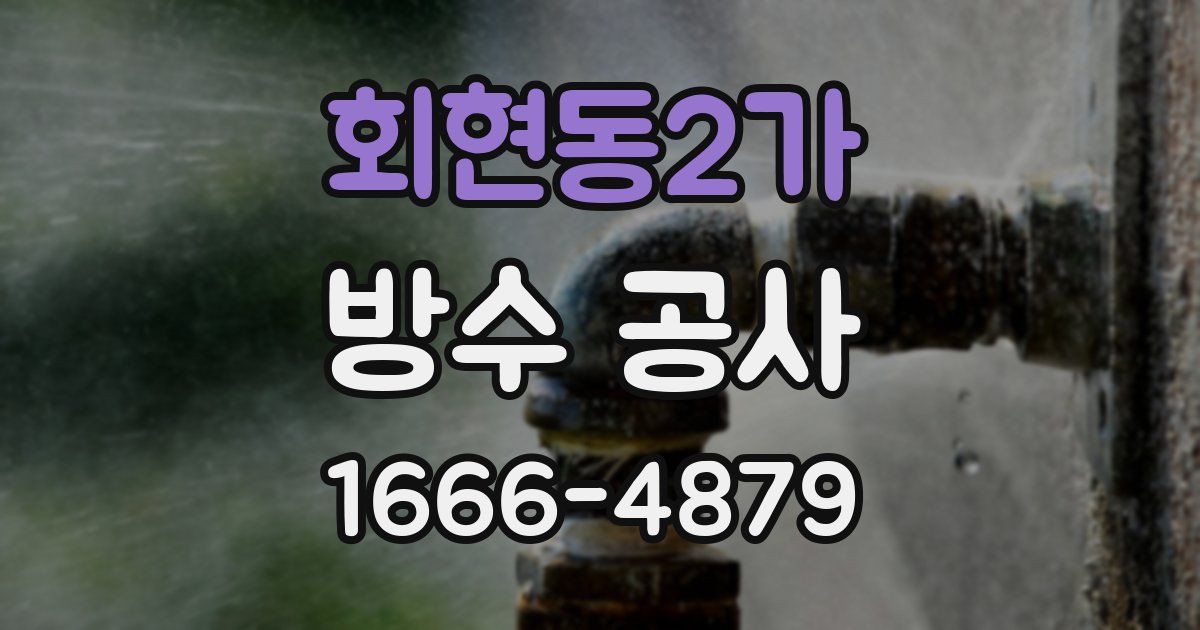 회현동2가 방수 공사