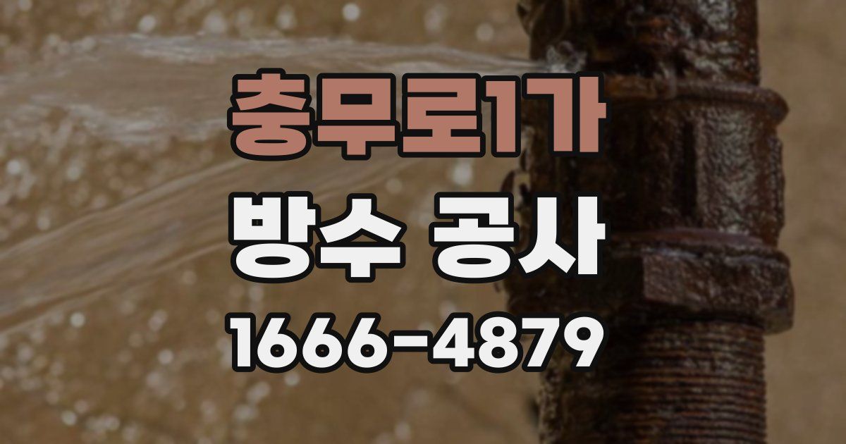 충무로1가 방수 공사