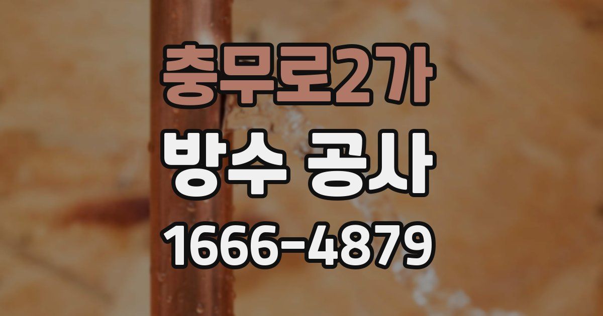 충무로2가 방수 공사