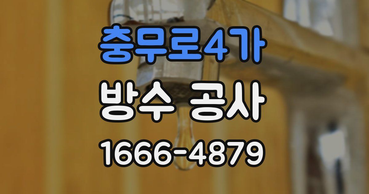 충무로4가 방수 공사