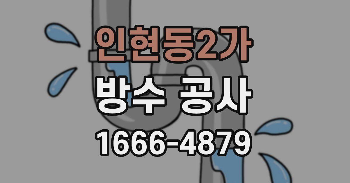 인현동2가 방수 공사