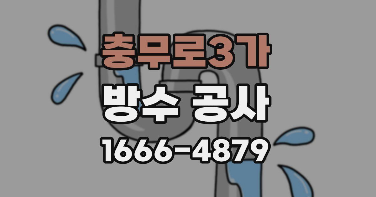 충무로3가 방수 공사