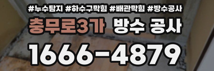 충무로3가 방수 공사