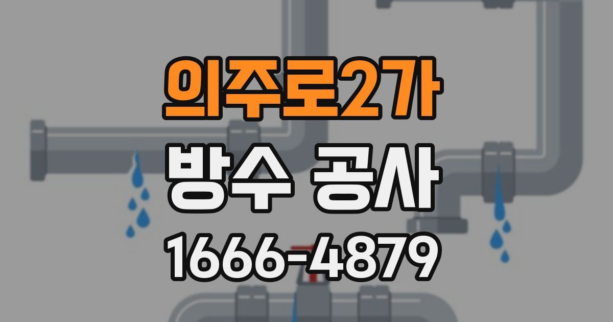 의주로2가 방수 공사