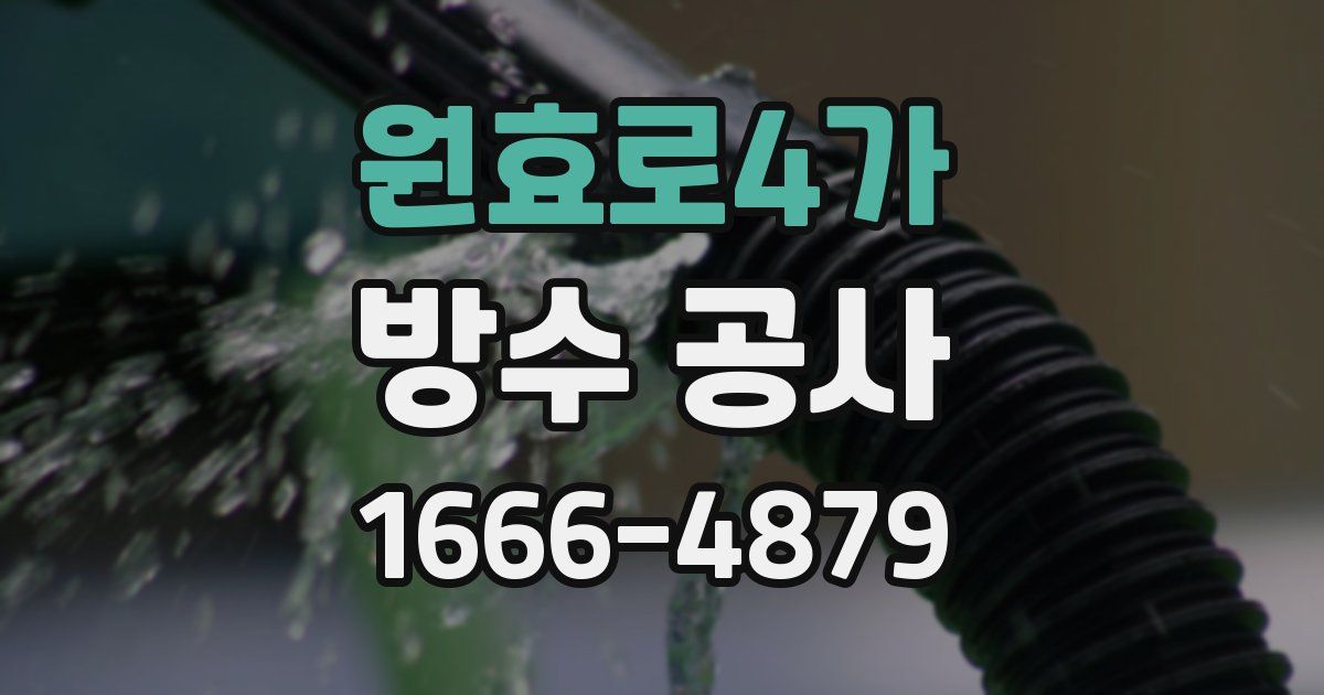 원효로4가 방수 공사