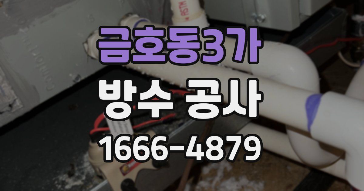 금호동3가 방수 공사