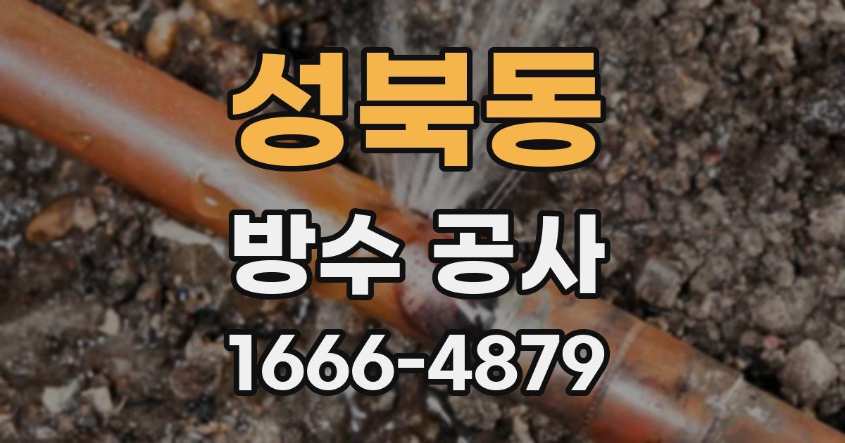 성북동 방수 공사