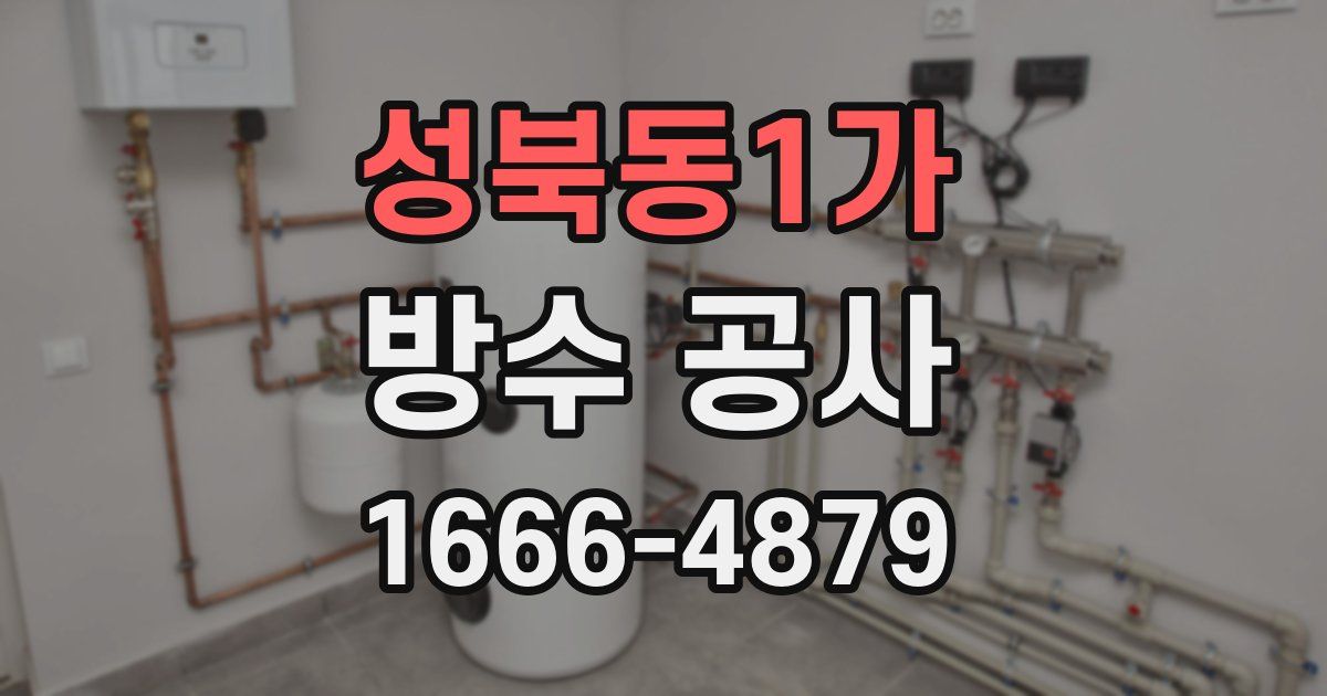 성북동1가 방수 공사