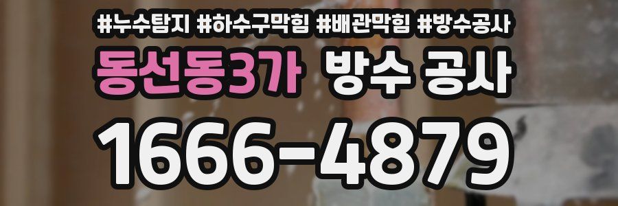 동선동3가 방수 공사