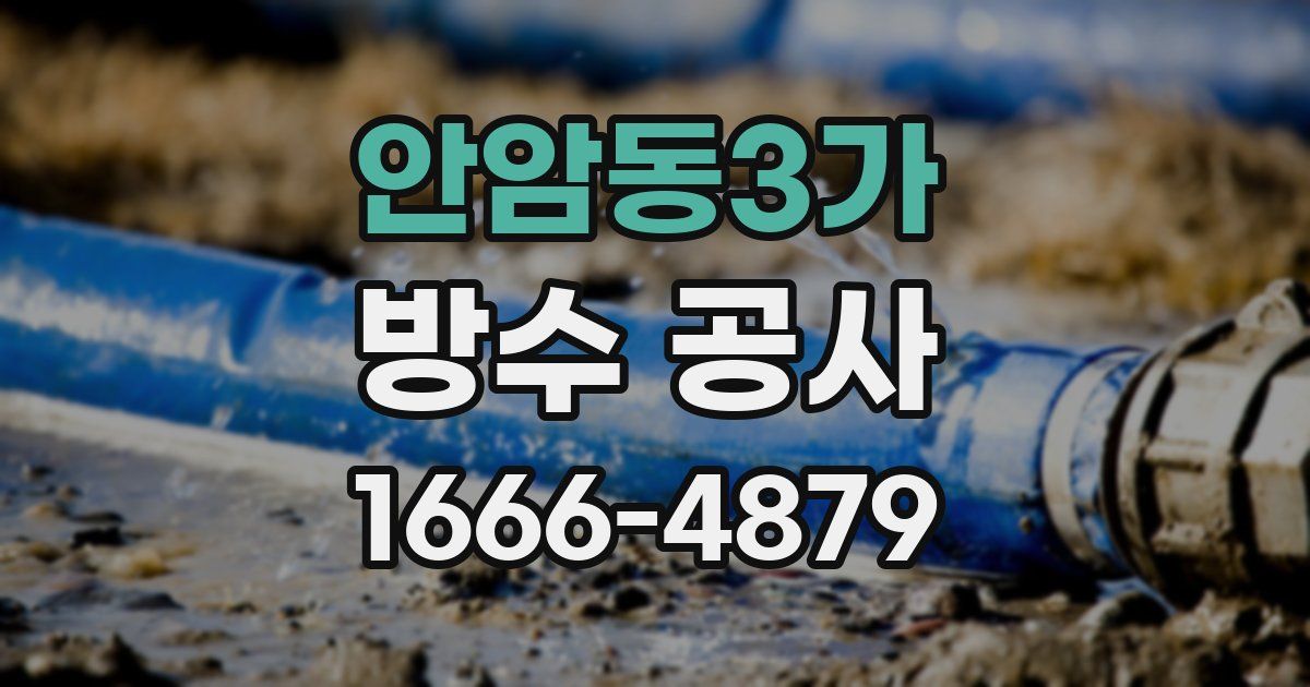 안암동3가 방수 공사