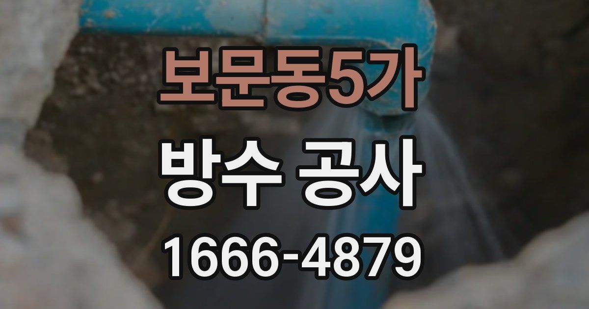 보문동5가 방수 공사