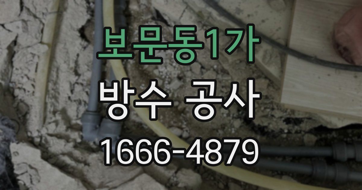 보문동1가 방수 공사