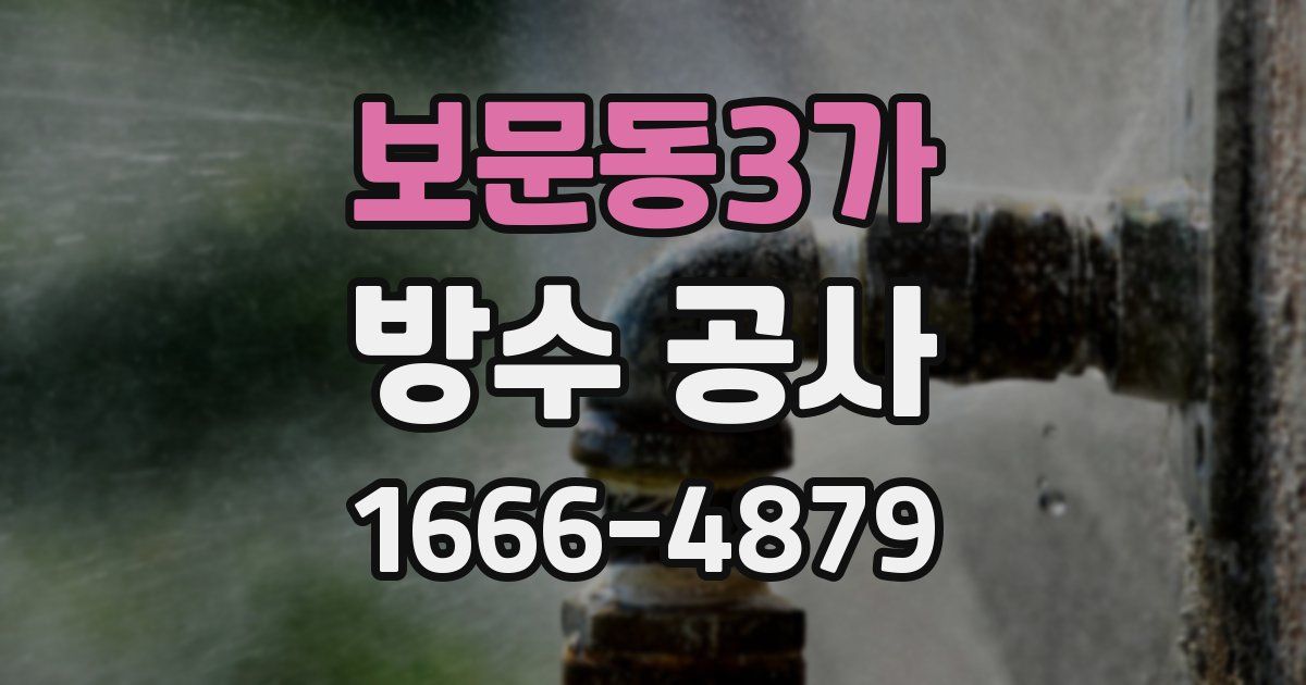 보문동3가 방수 공사