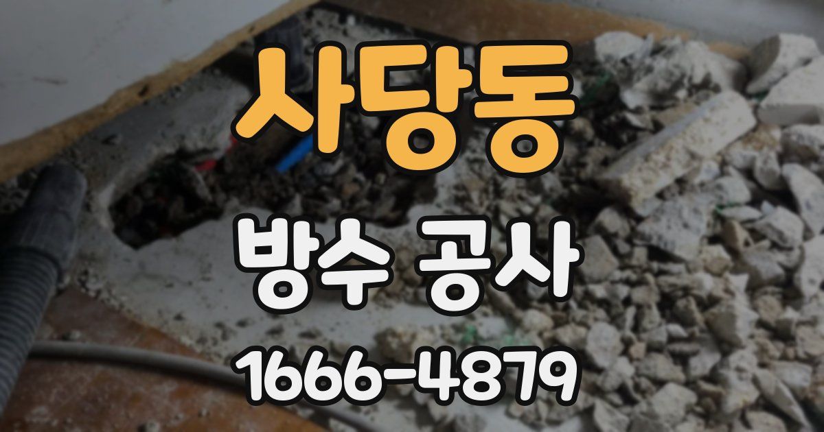 사당동 방수 공사