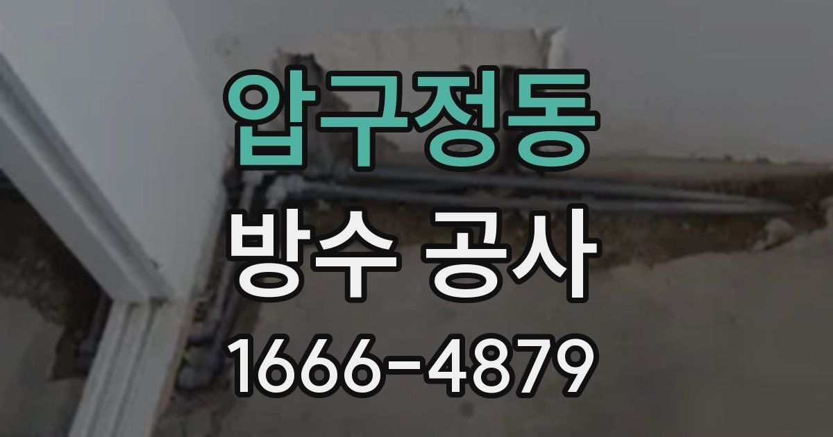 압구정동 방수 공사