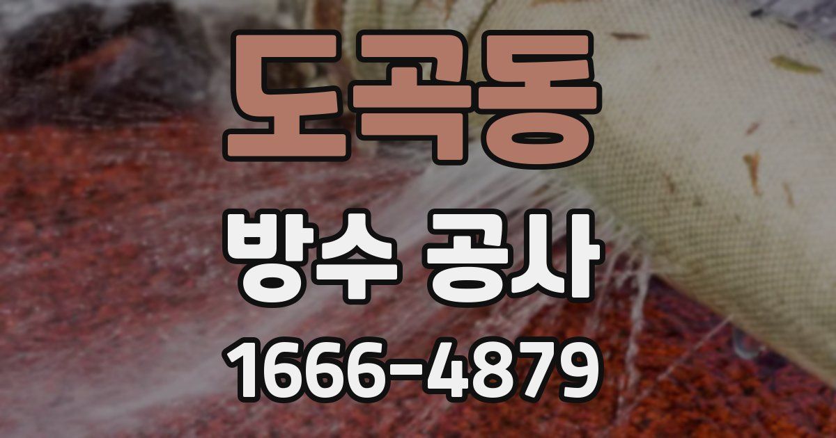 도곡동 방수 공사