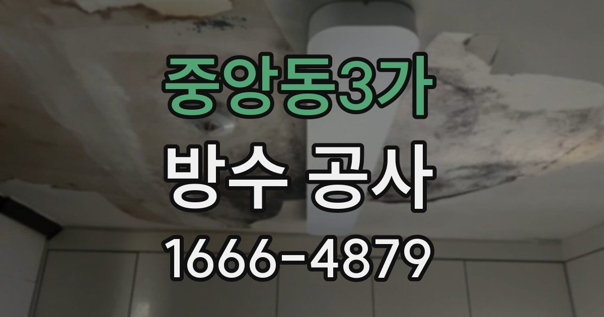 중앙동3가 방수 공사