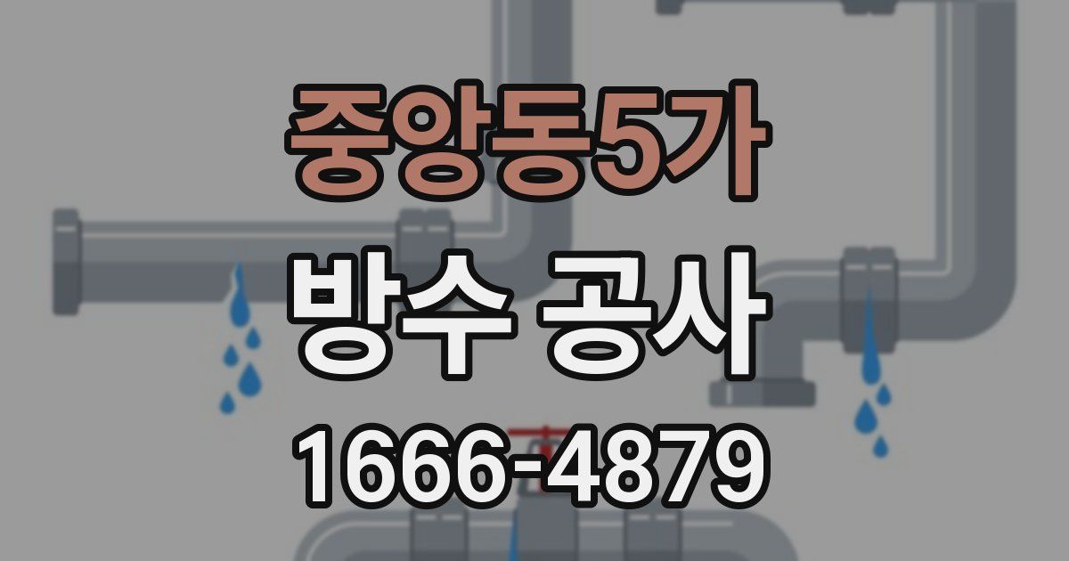중앙동5가 방수 공사