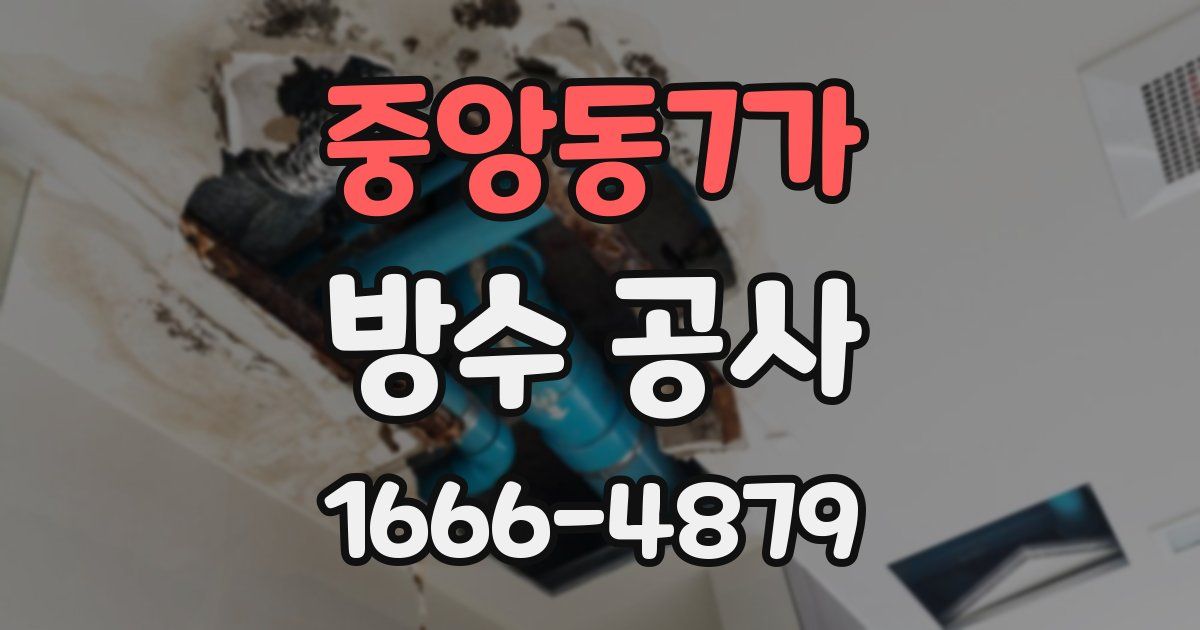 중앙동7가 방수 공사