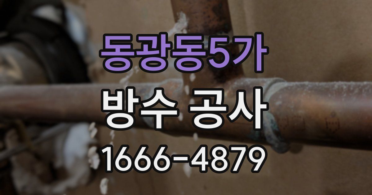 동광동5가 방수 공사