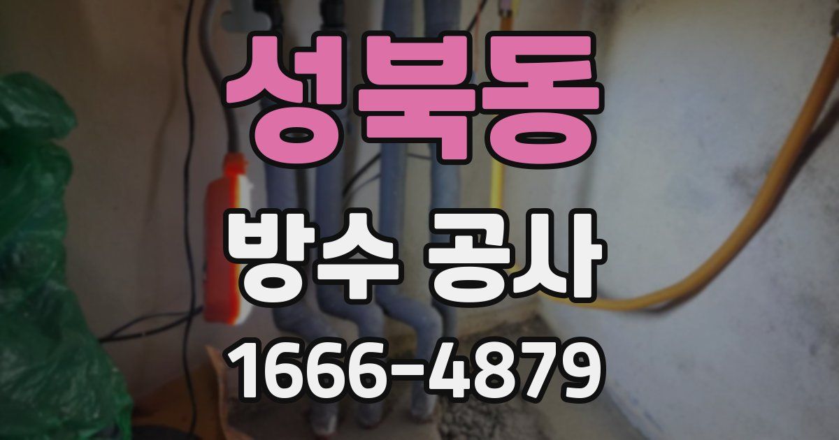 성북동 방수 공사