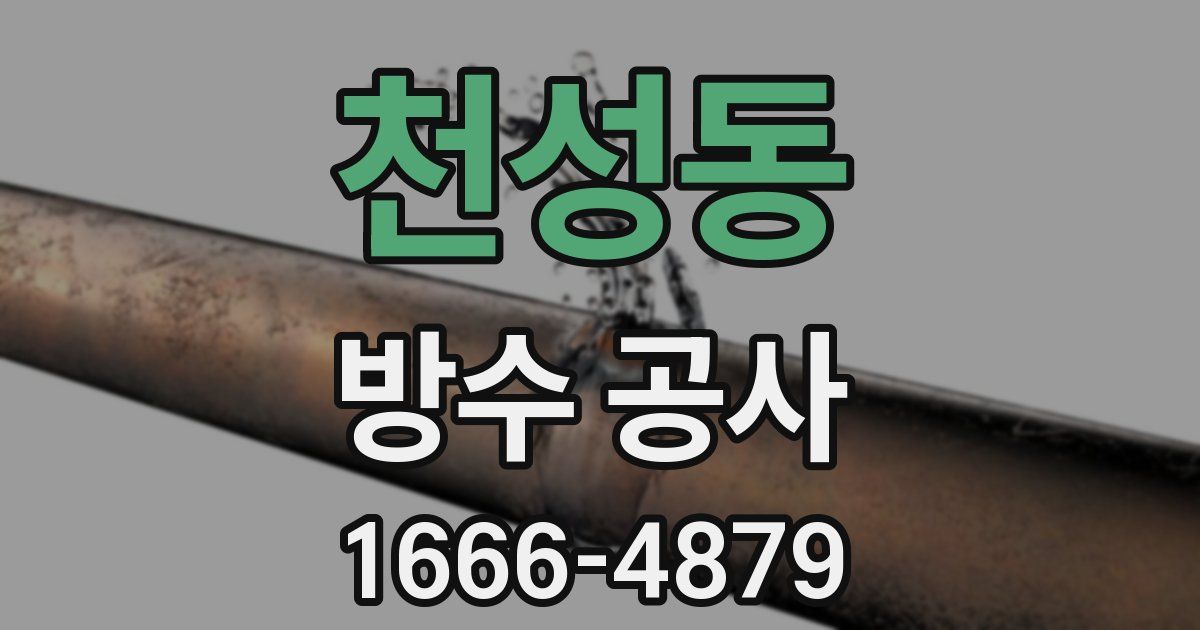 천성동 방수 공사
